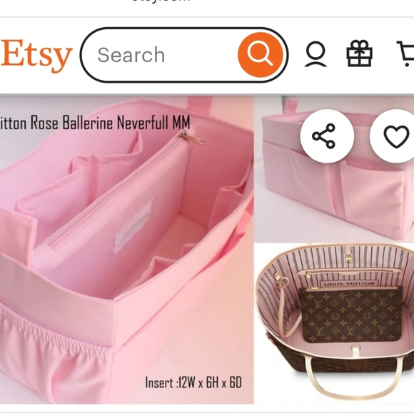 LV Daffys Dream Pink Neverful Insert - Picture 2 of 10